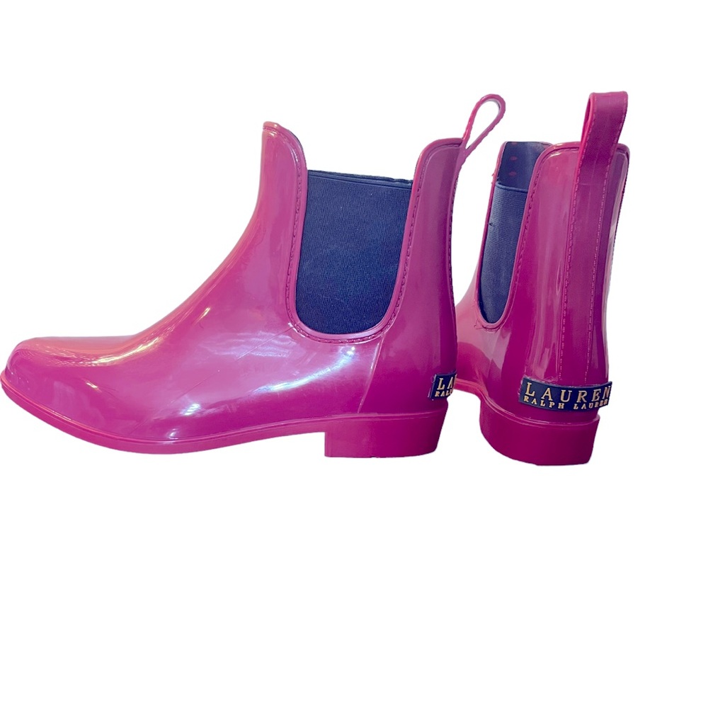 Lauren by Ralph Lauren Hot Pink Rain Boots, Women’s 8